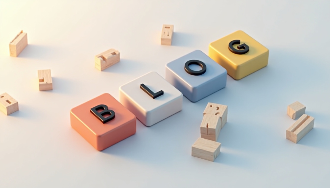 Ilustrație modernă cu elemente de constructie site, cod, design UX/UI și strategii digitale.